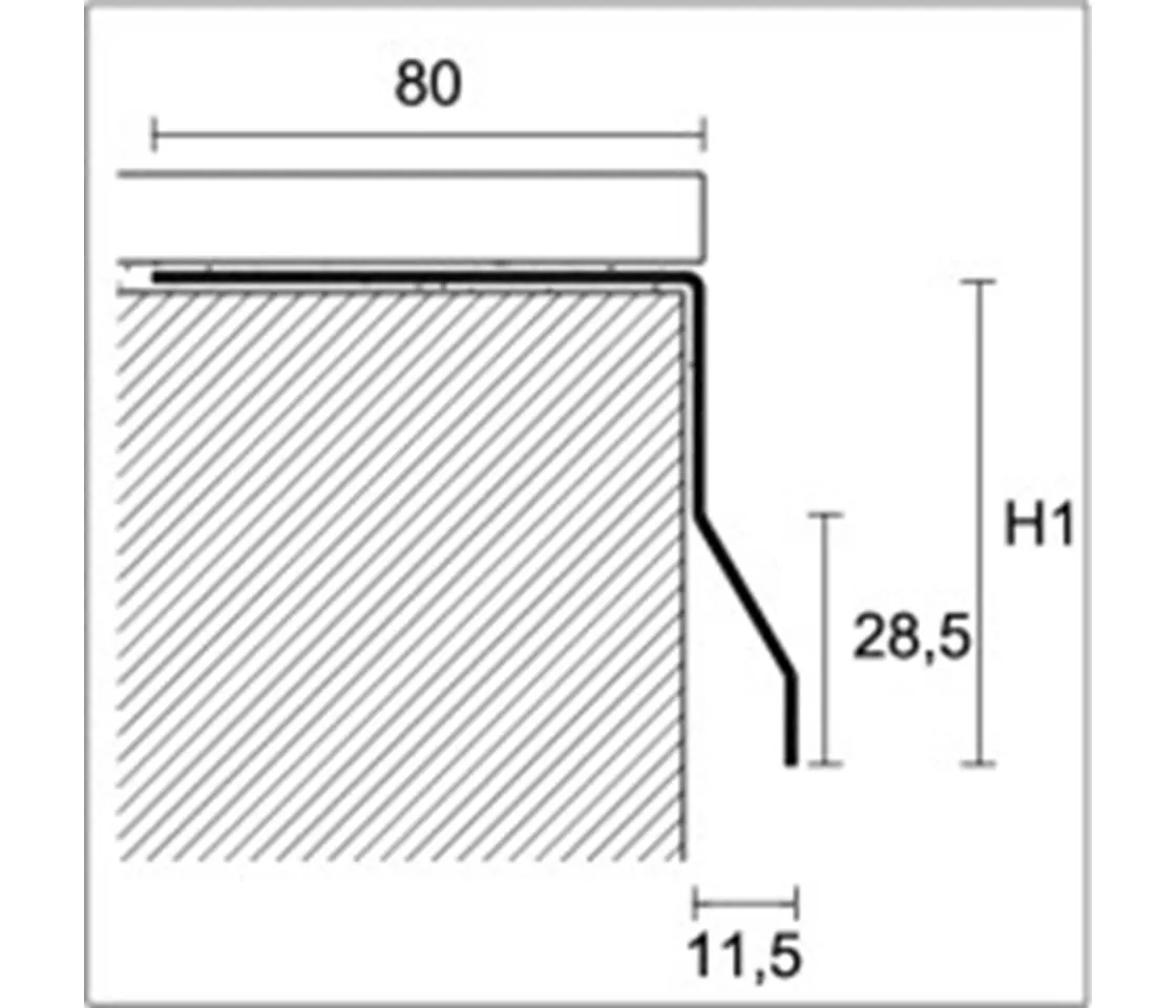 CPBI 55/80mm 270cm V2A