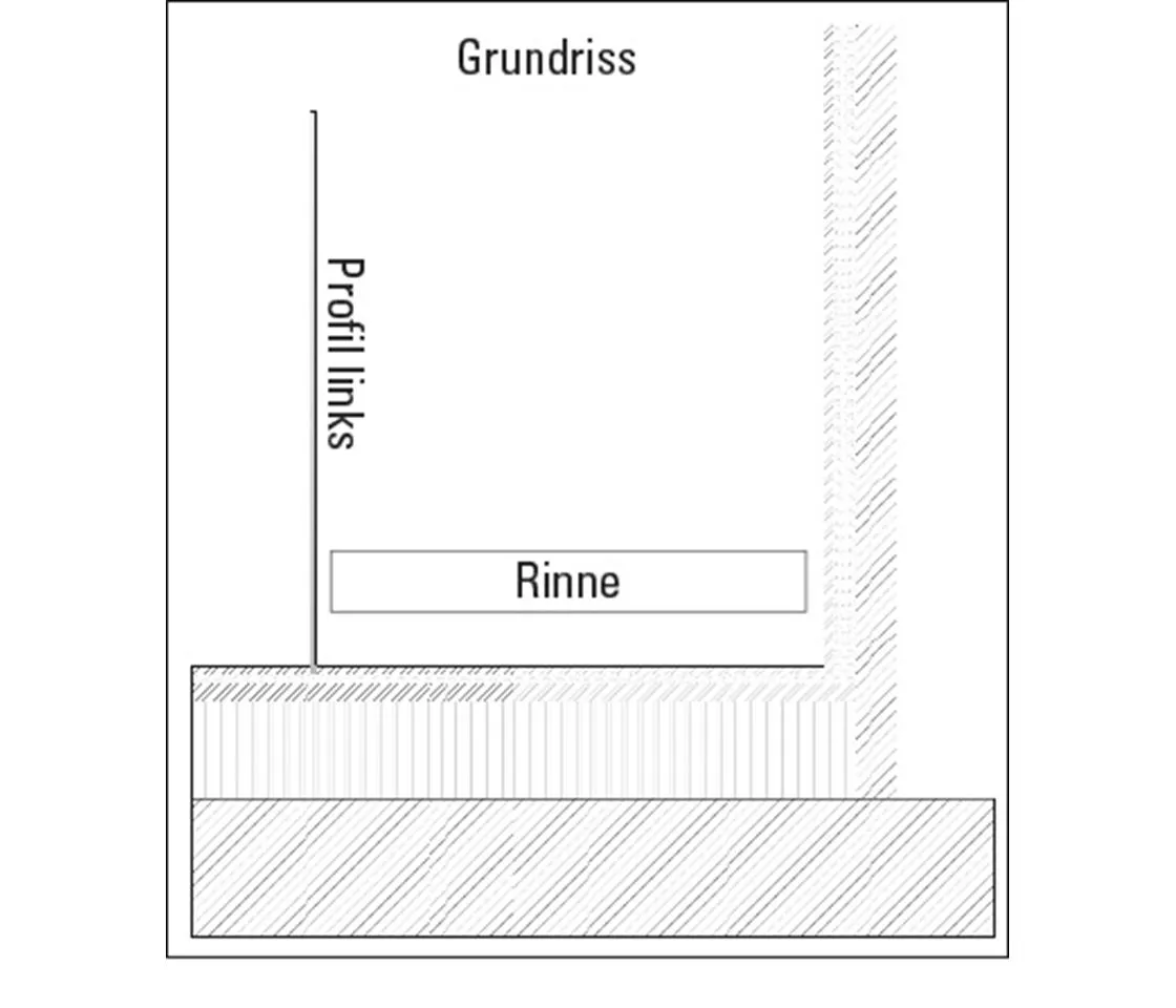 1-tlg Gef&#228;lle 2% schwarz